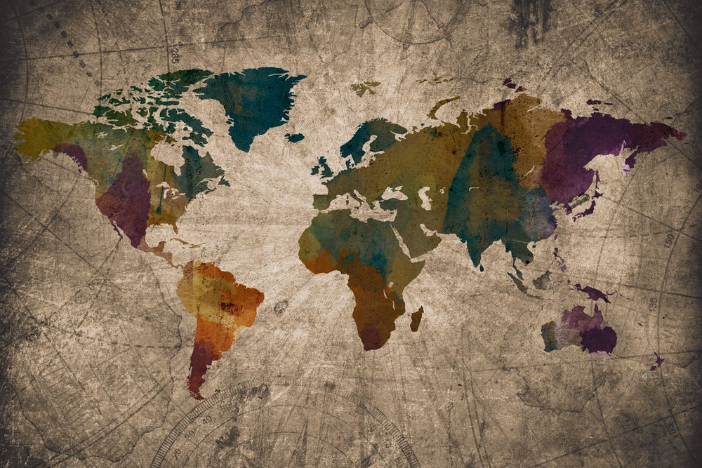Aged World Map XLIV