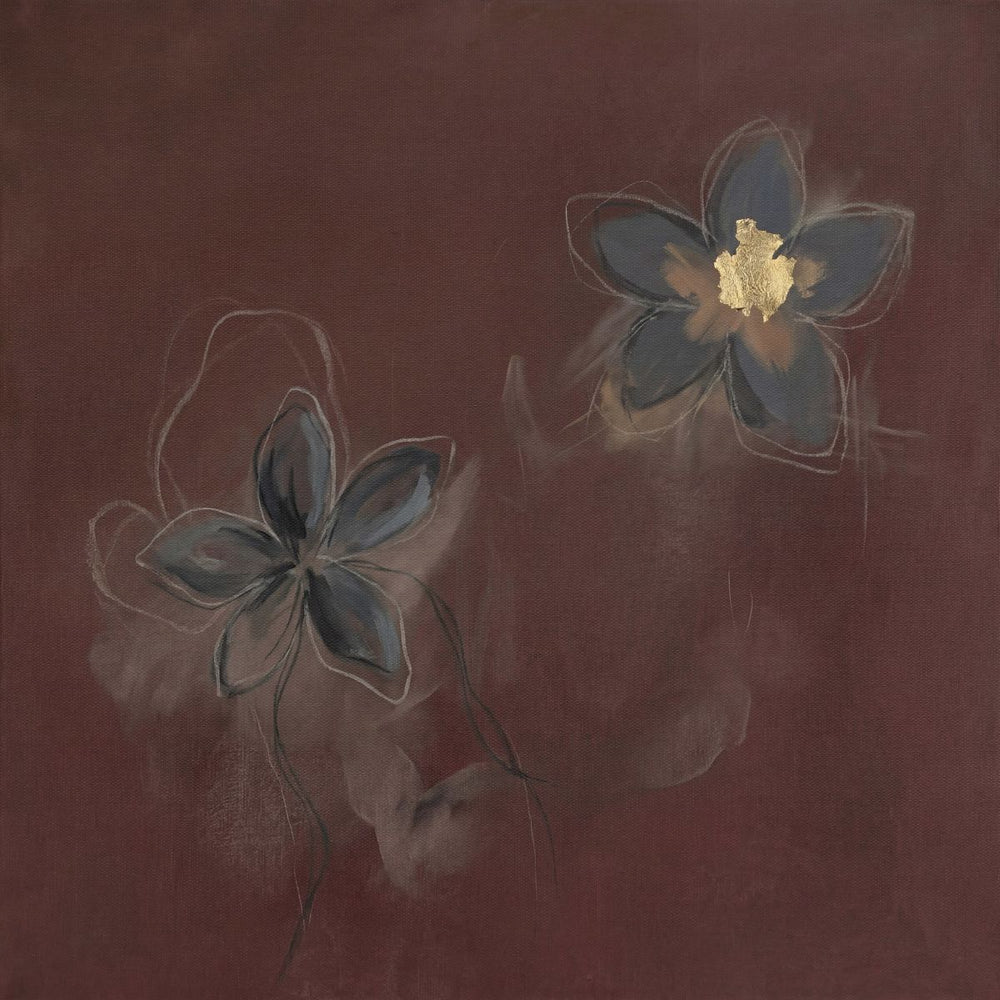 Moody Floral Duo with Gold Accent