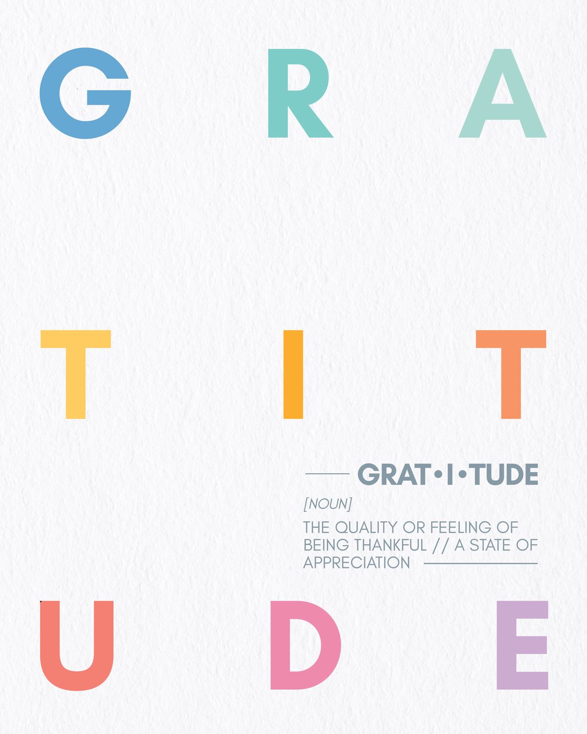 Gratitude Definition Typography