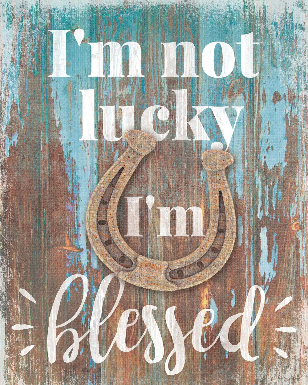Not Lucky Blessed Typography