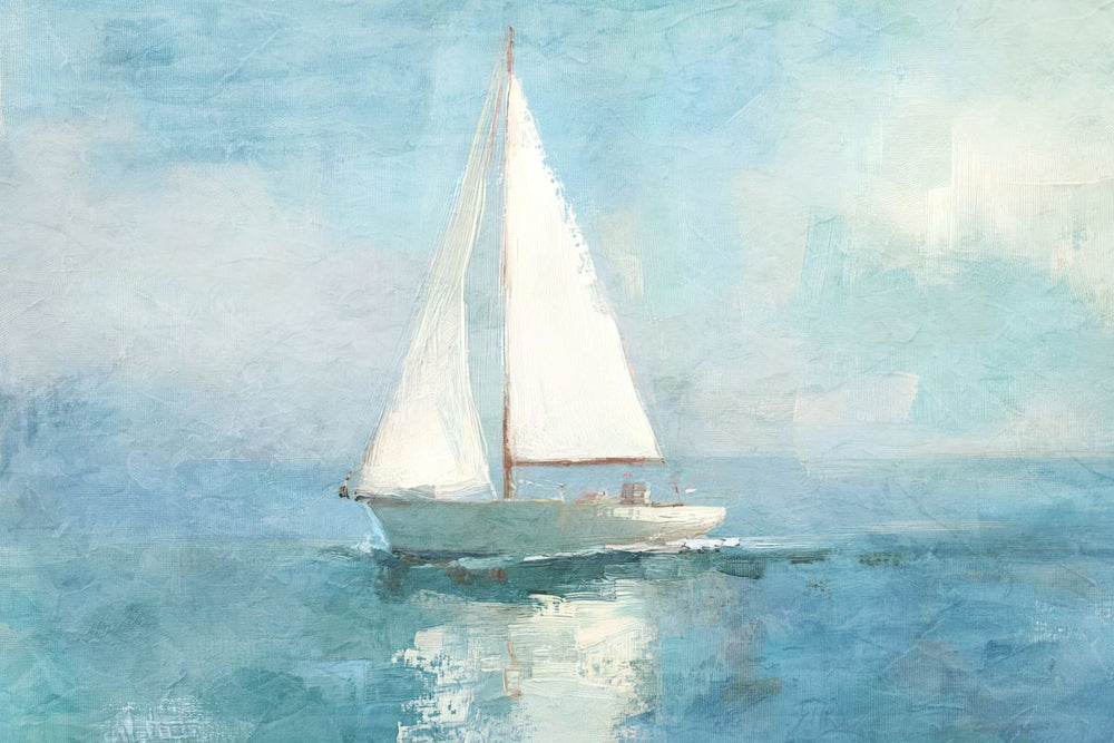 Aged Boat On Waves