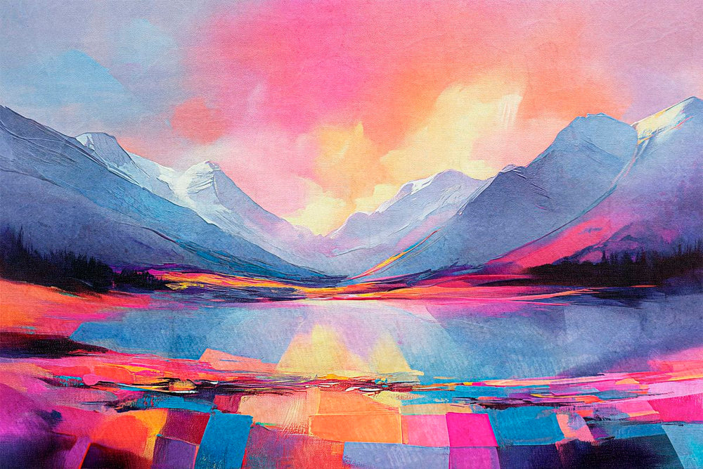 Mountain Lake At Sunset