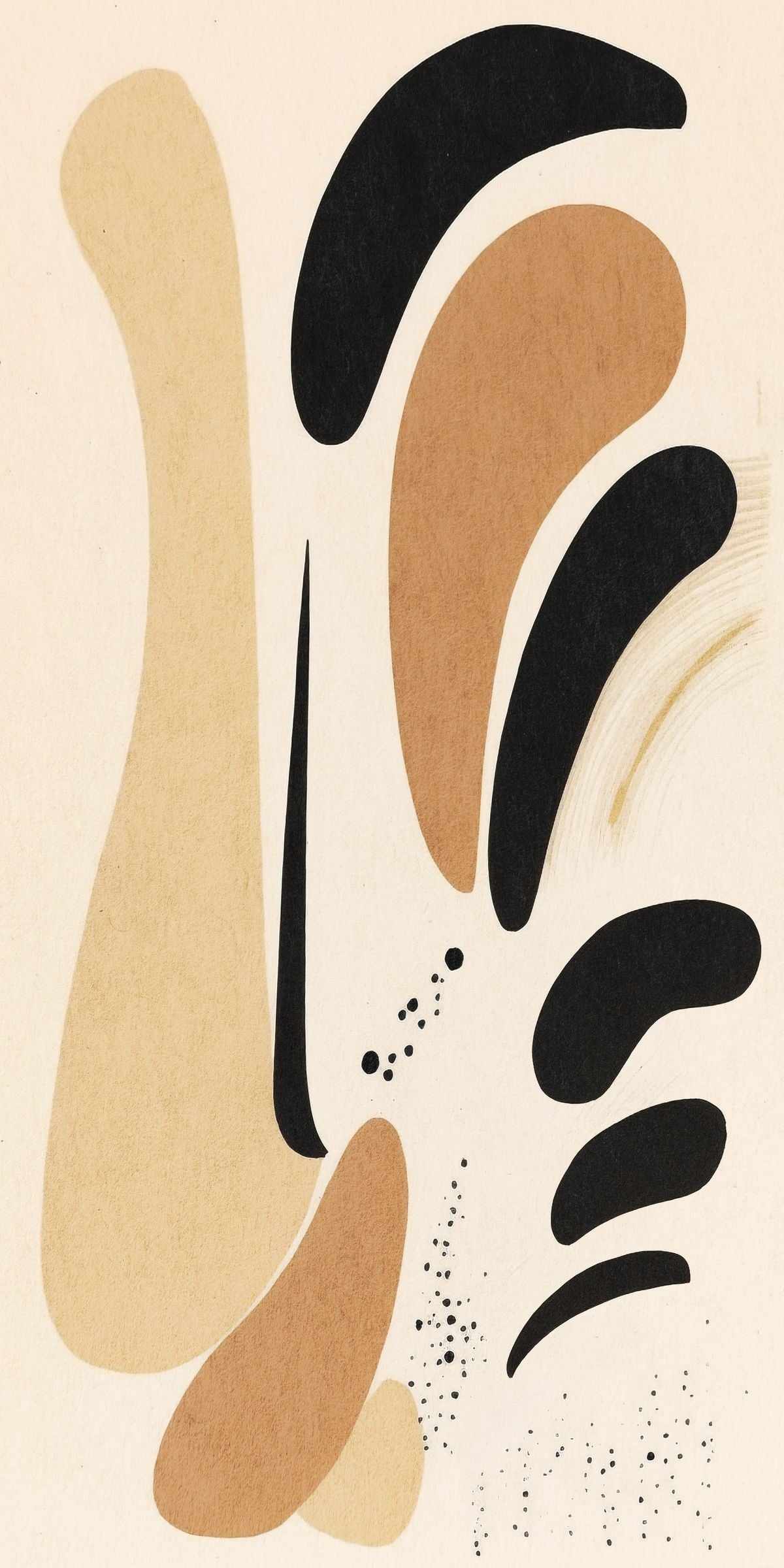 Beige Abstract Shapes I