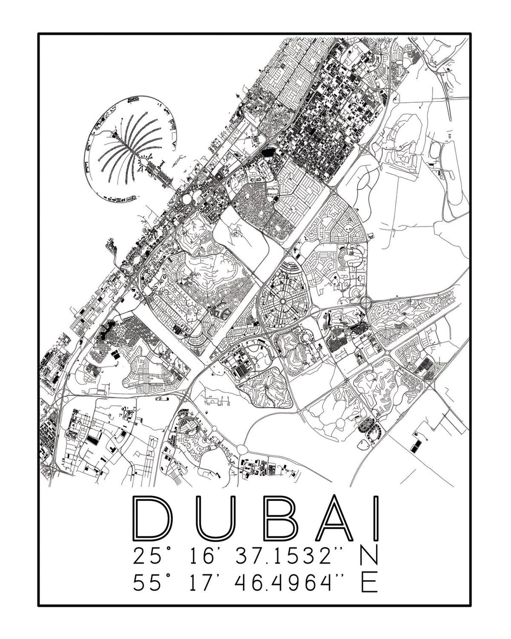 City Map Of Dubai