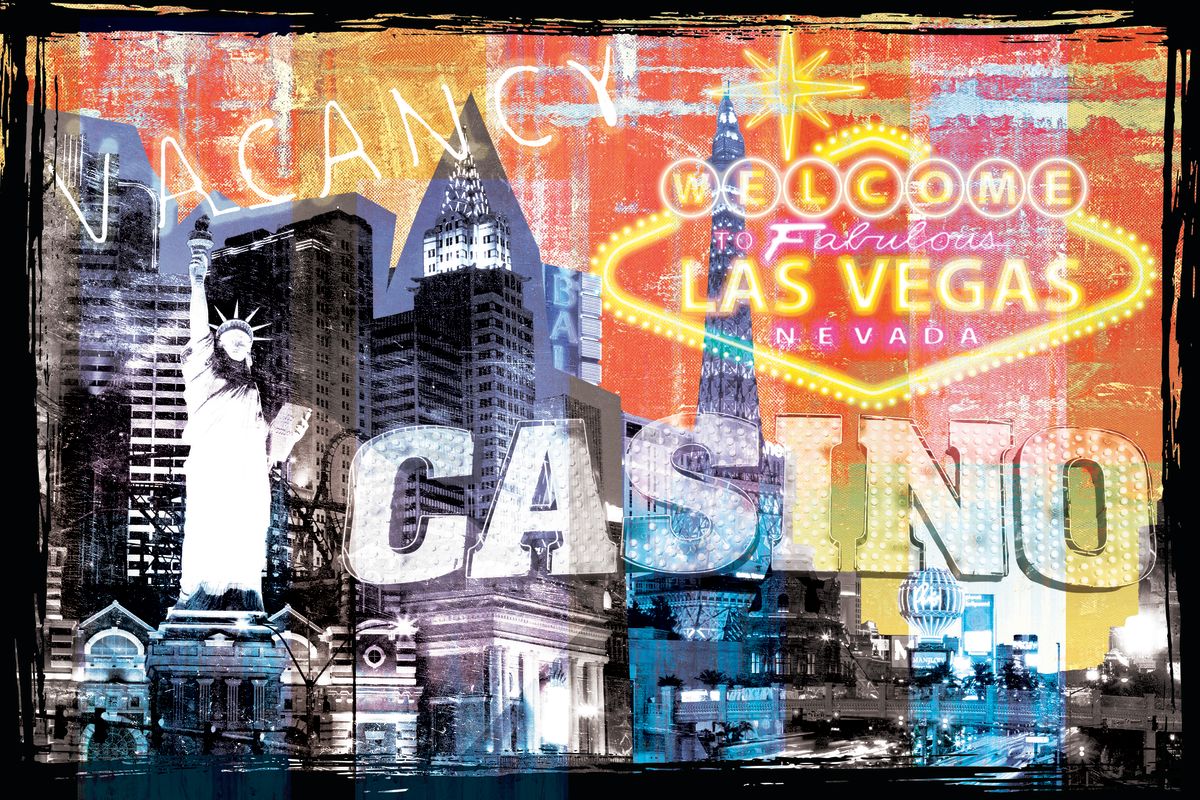 Las Vegas City Signages Grunge