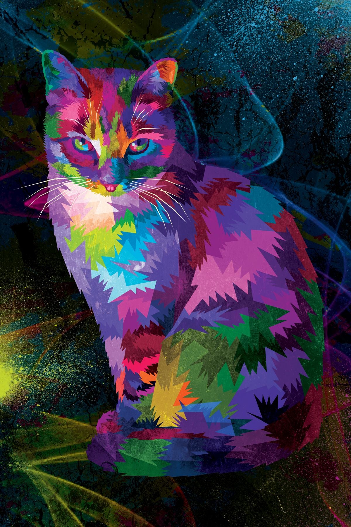 Colorful Cryptic Cat