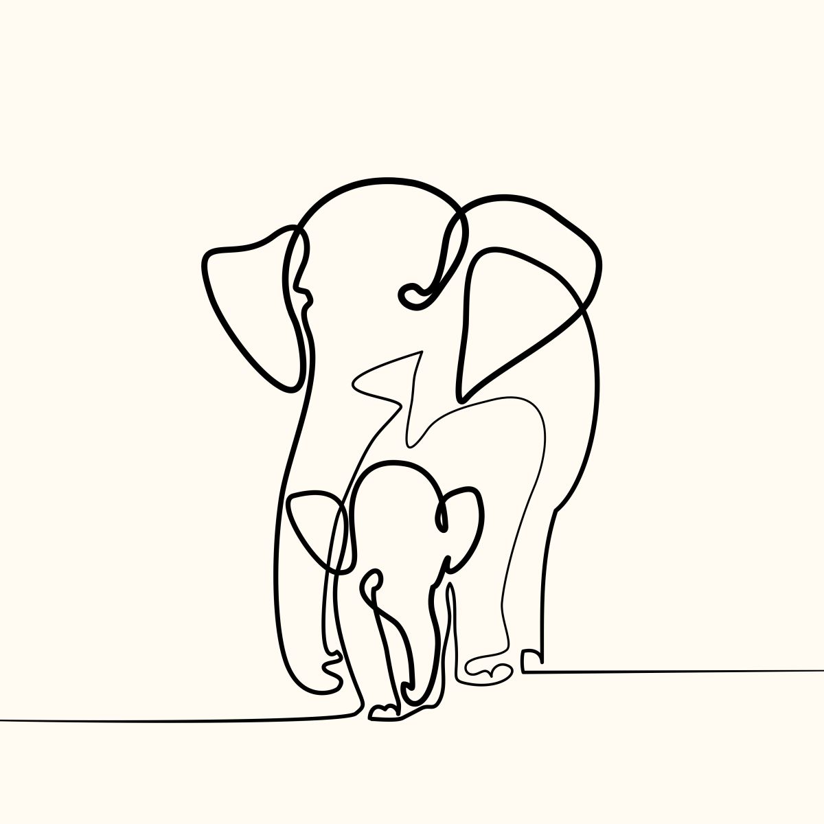Elephant And Baby