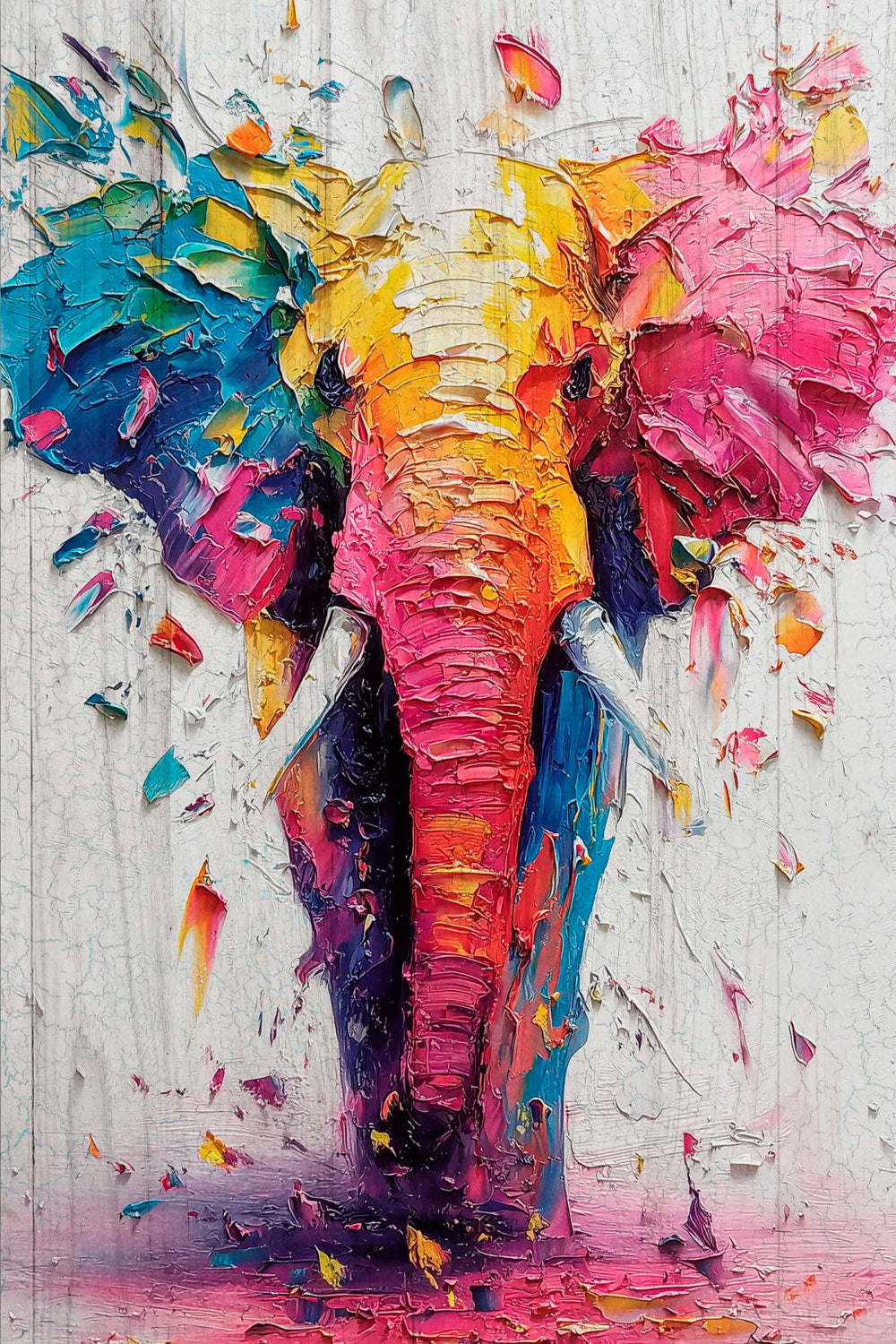 Colorful Elephant's Stare
