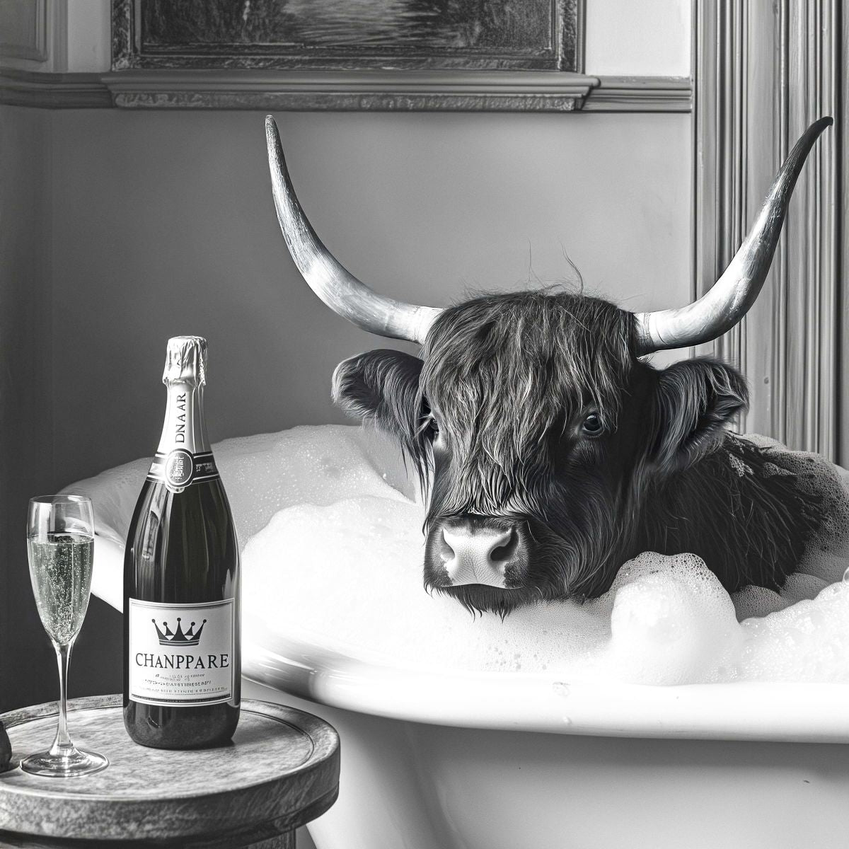 Highland Cow's Relaxing Time