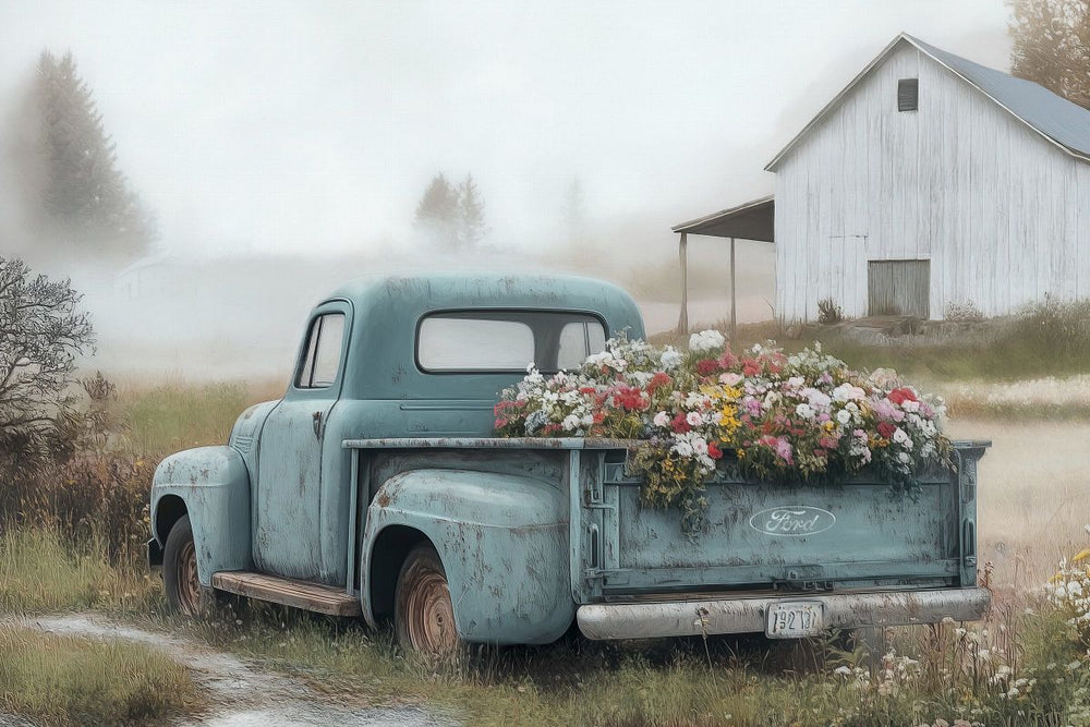 Rustic Truck With Flowers II