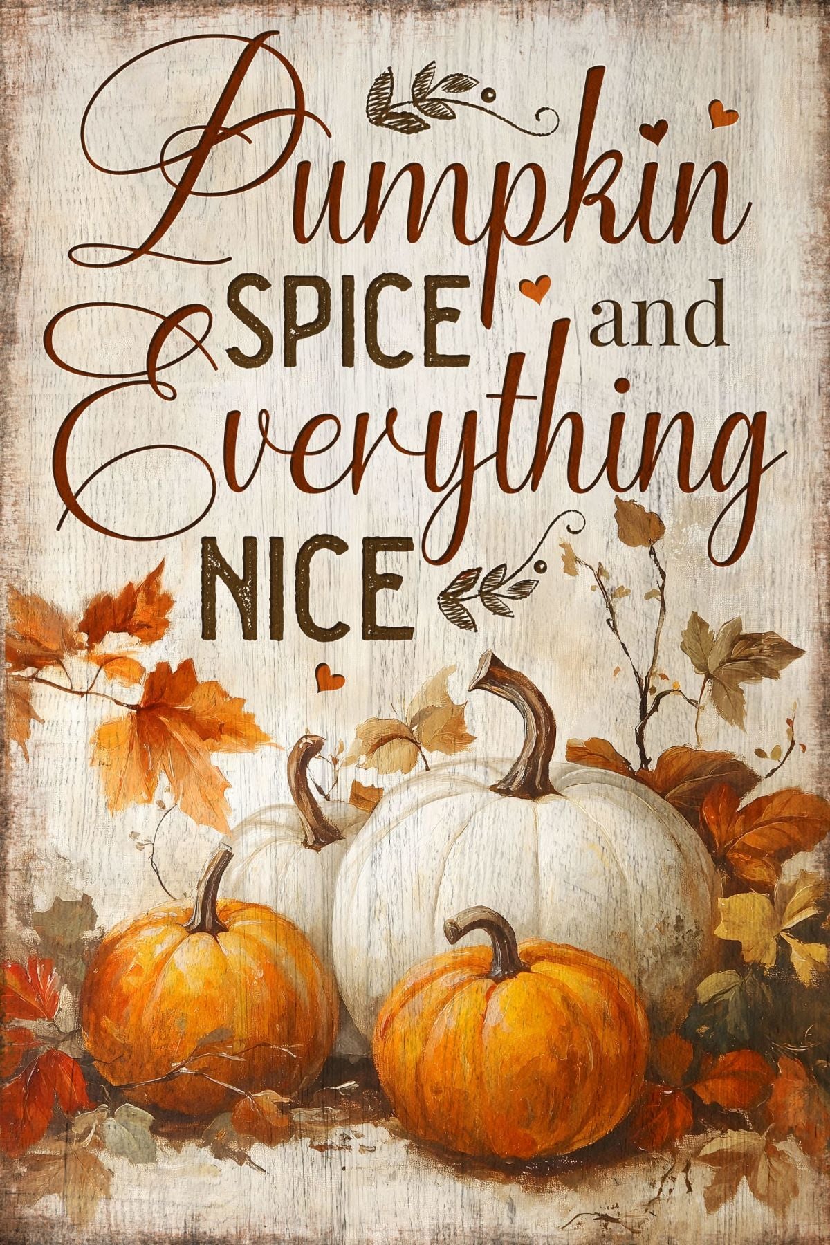 Pumpkin Spice And Everything Nice Farm Sign