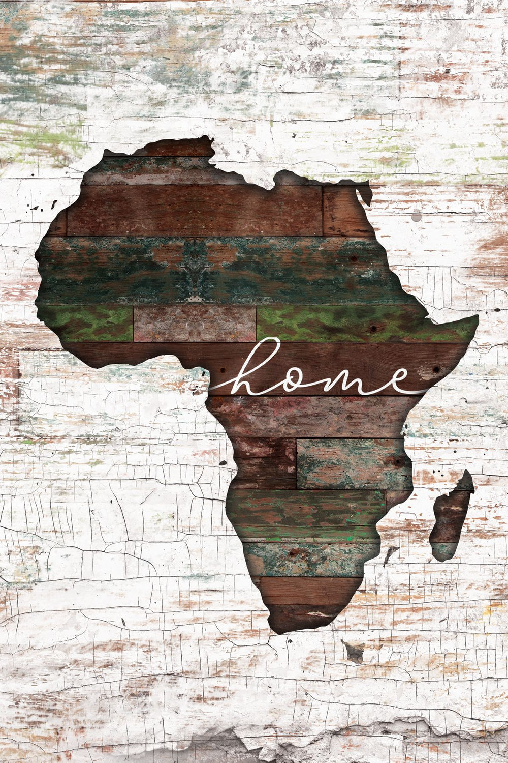 Home Wooden Africa Continent Map