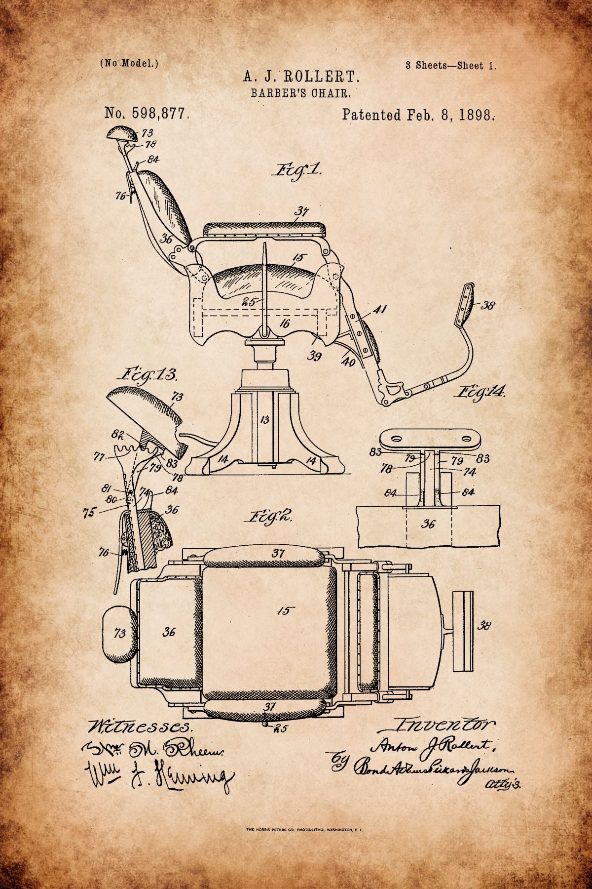 Barber's Chair Patent