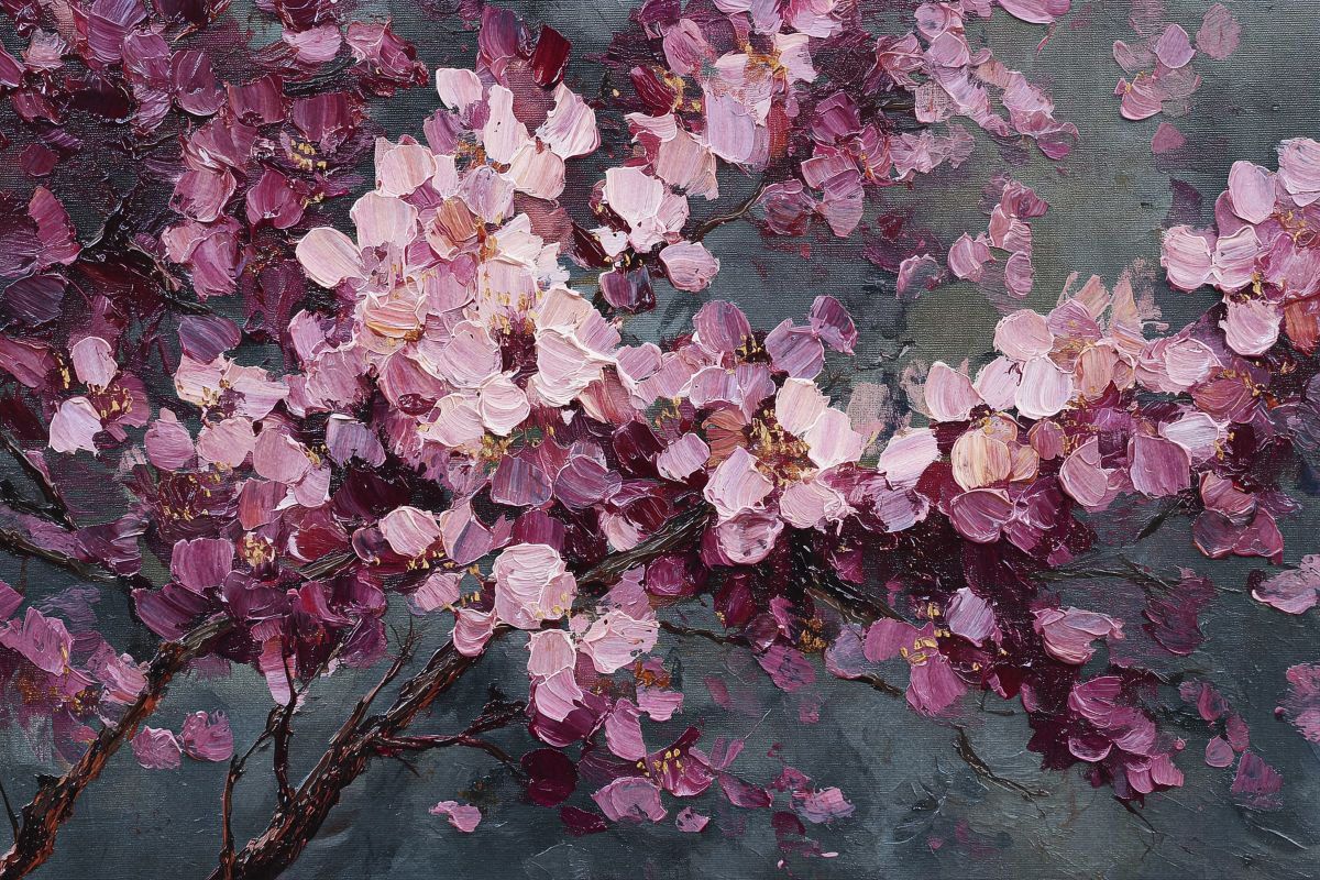 Impasto Cherry Blossoms