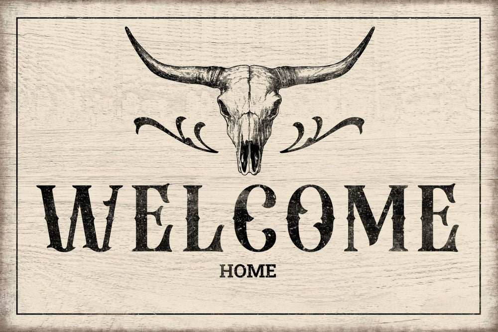 Welcome Home With Longhorn Skull