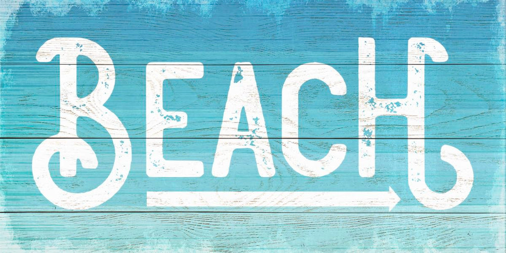 Beach Typography Sign Wall Art
