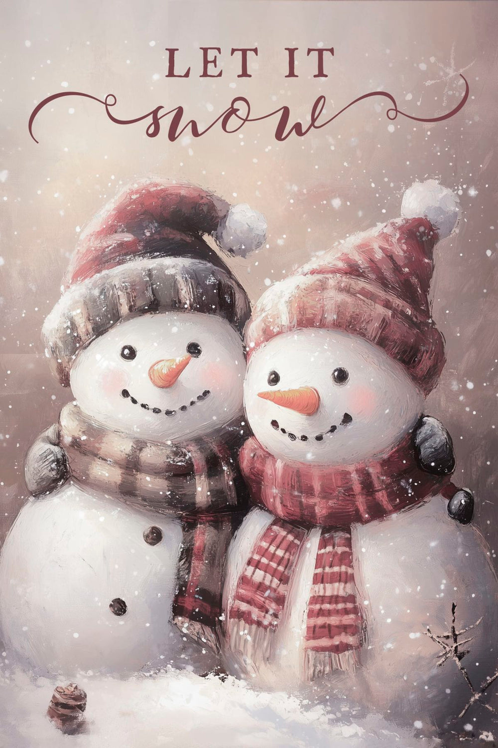 Let It Snow Farm Sign Wall Art