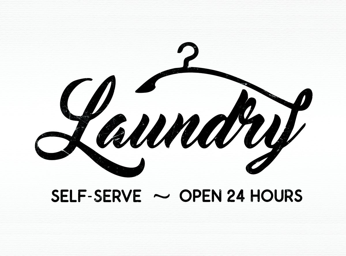 Laundry Open Sign
