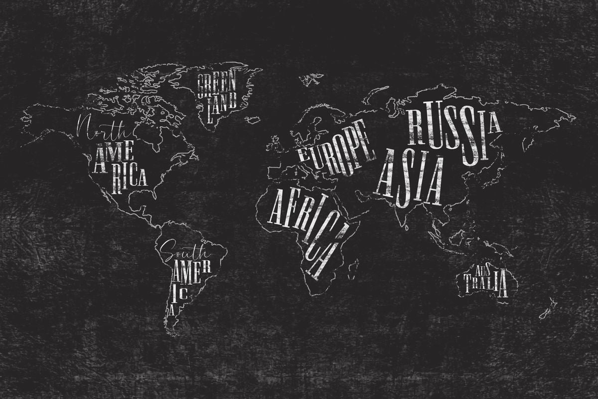 Simple Chalk World Map