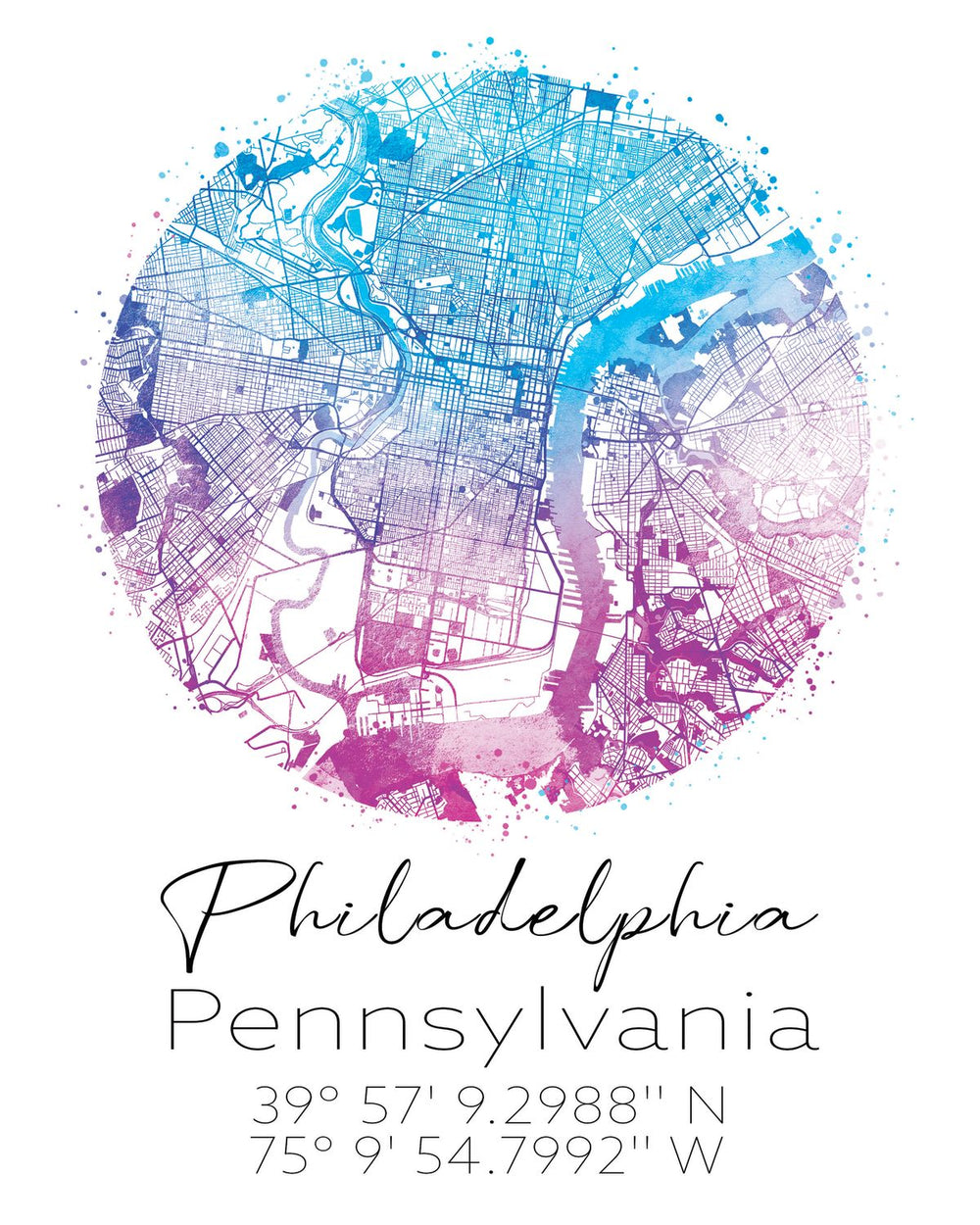 Circle Philadelphia City Map