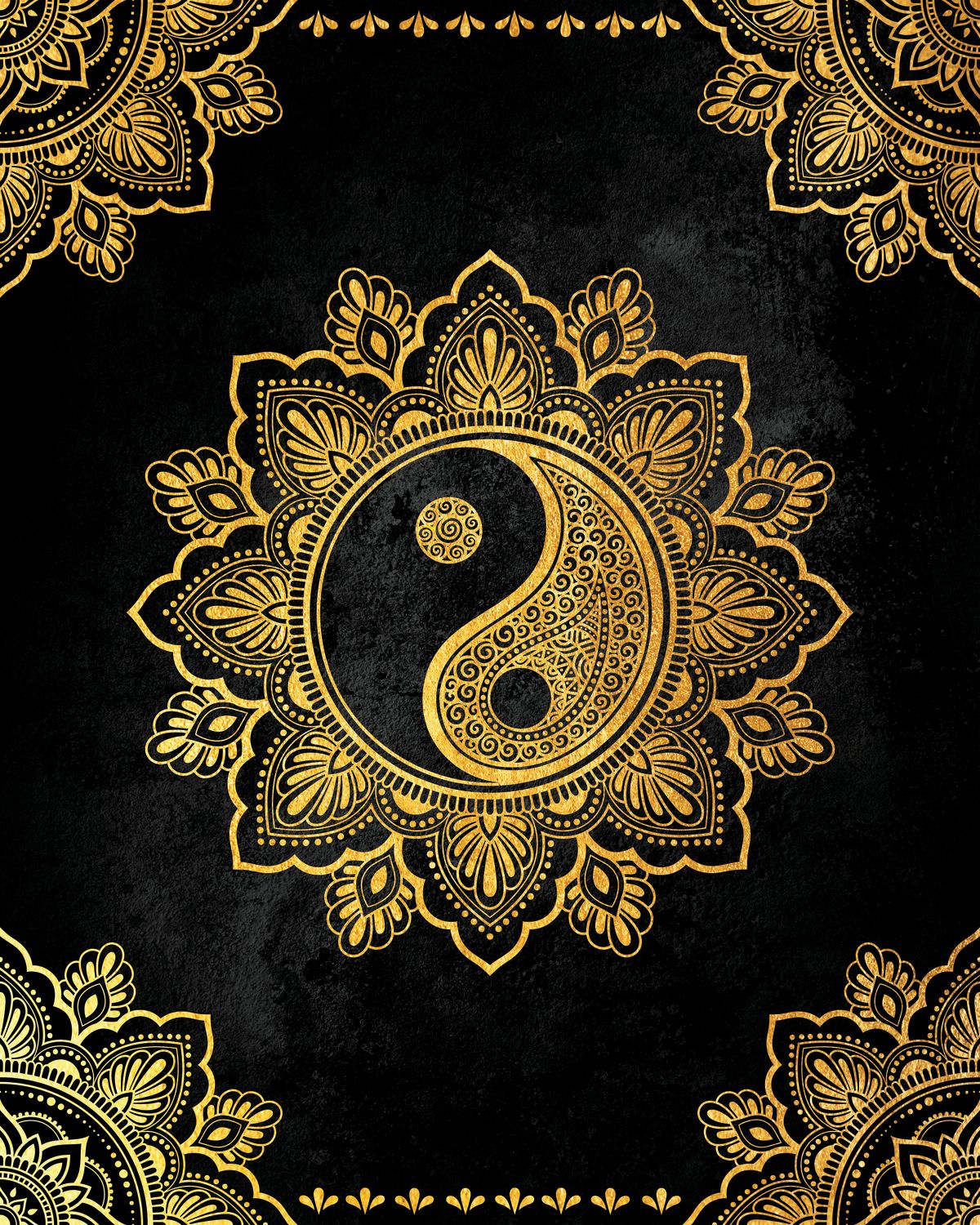 Golden Mandala Yin Yang