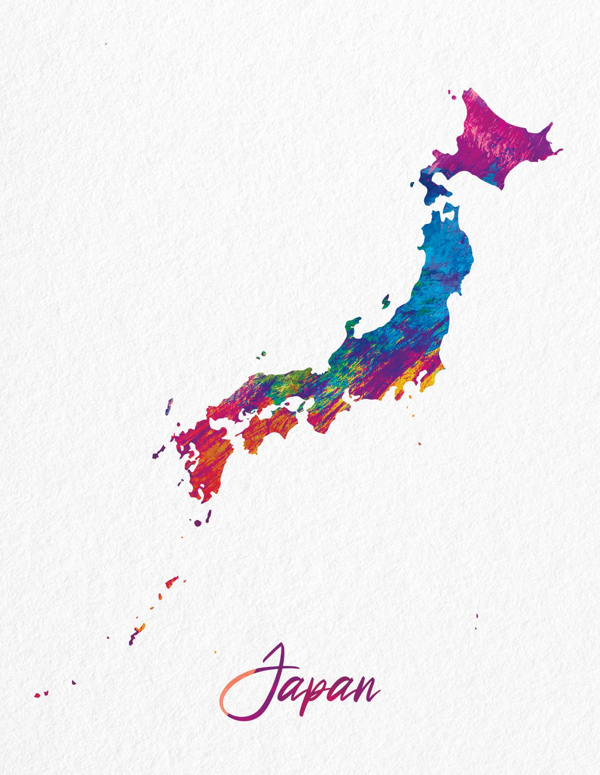 Rainbow Japan Map