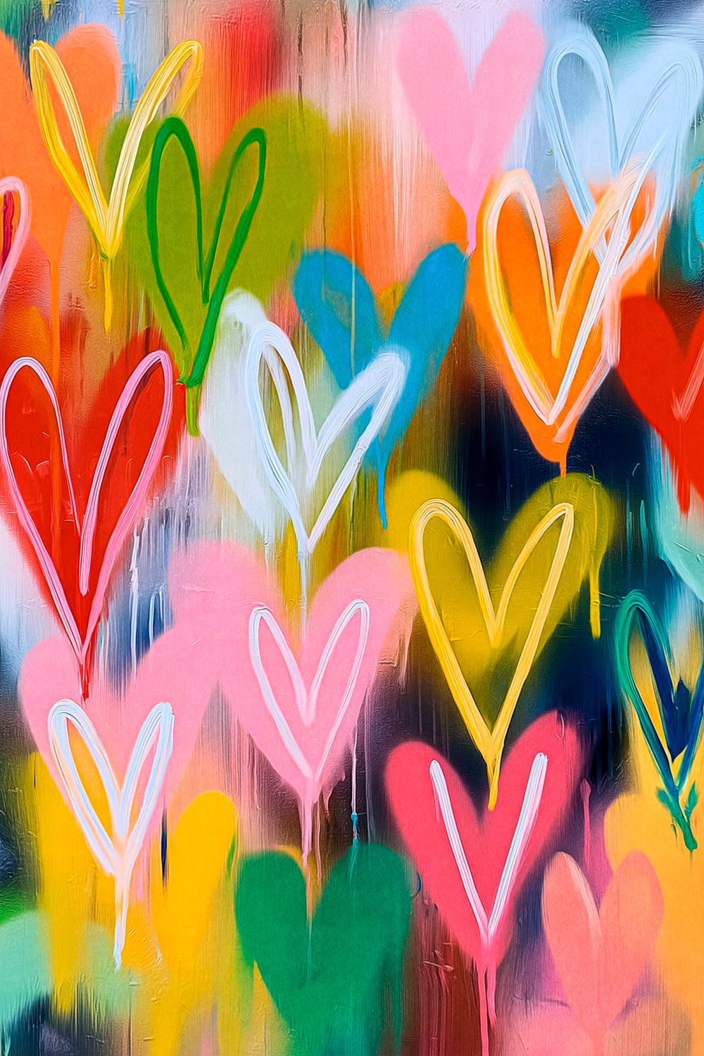 Heart Graffiti Colors