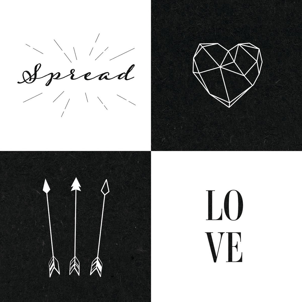 Spread Love BW Typography