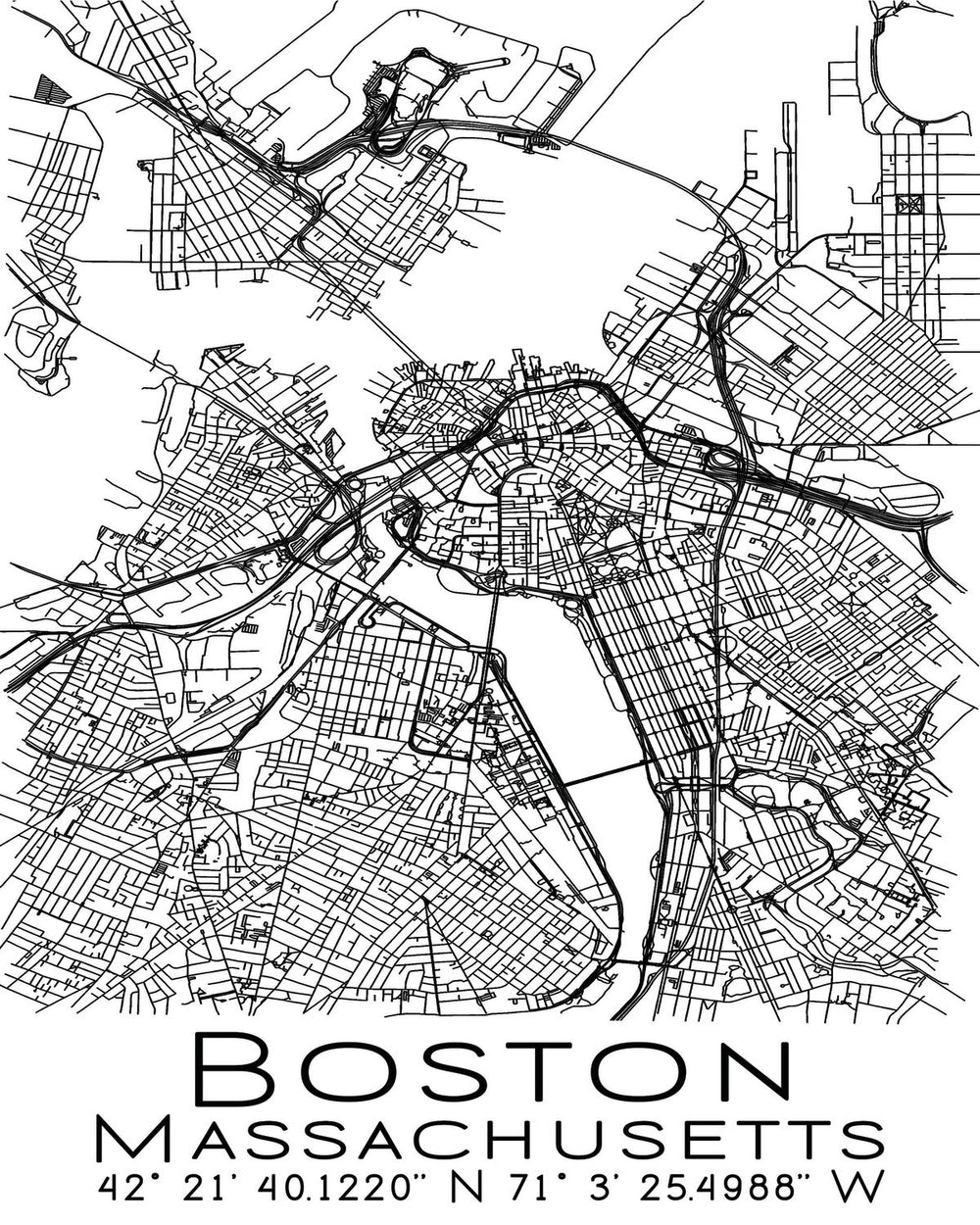 City Map Of Boston