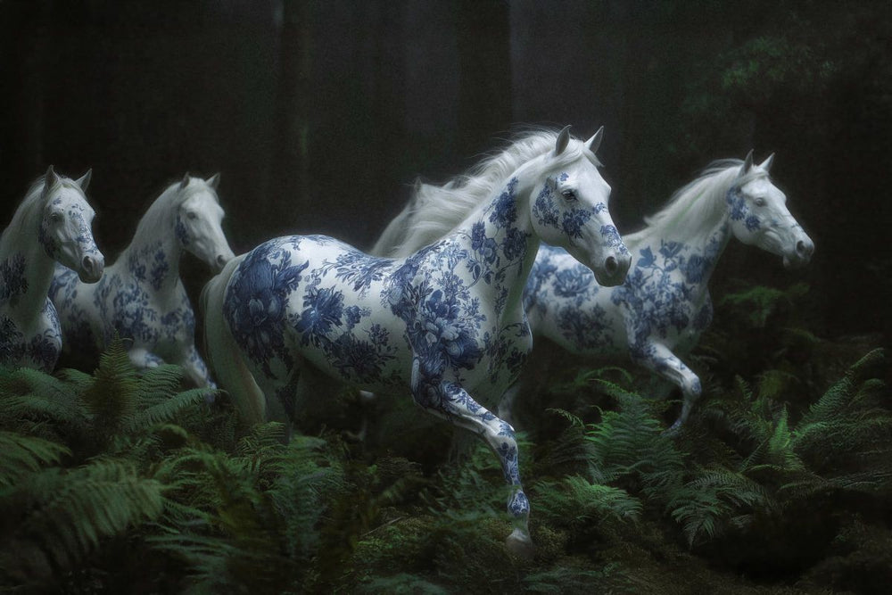 Enchanted White Horses
