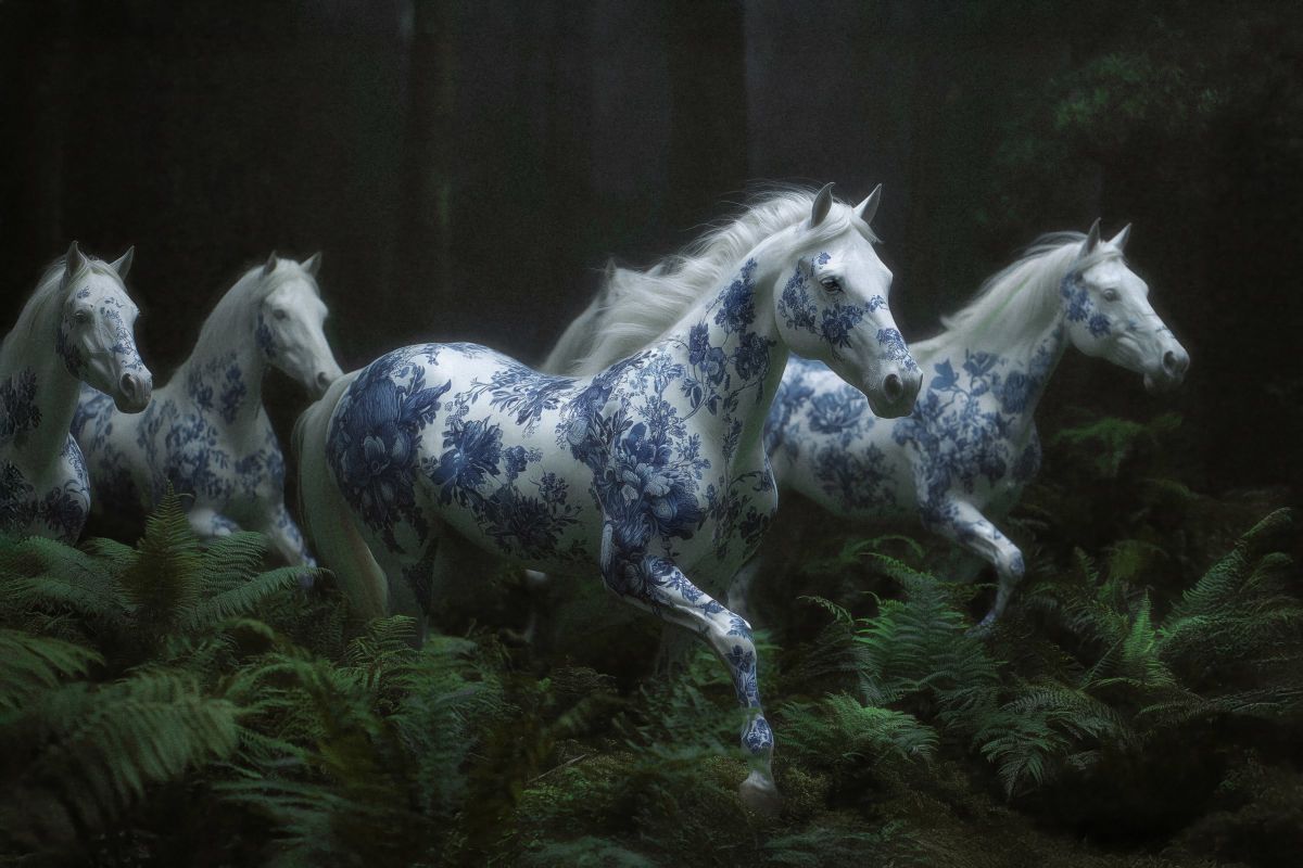 Enchanted White Horses