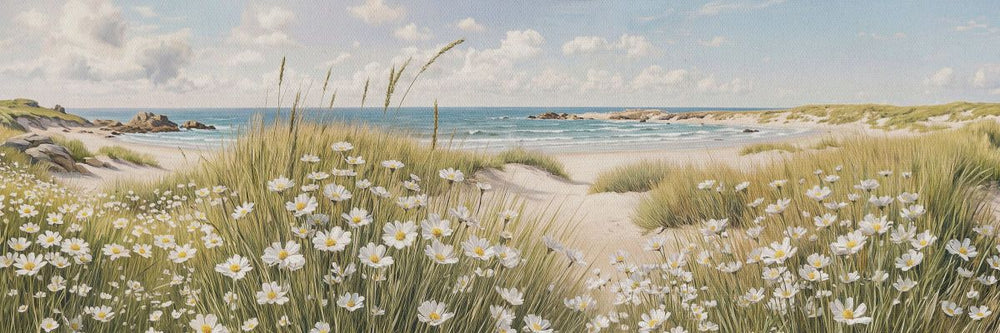 Daisy Dunes Panoramic Beach Painting