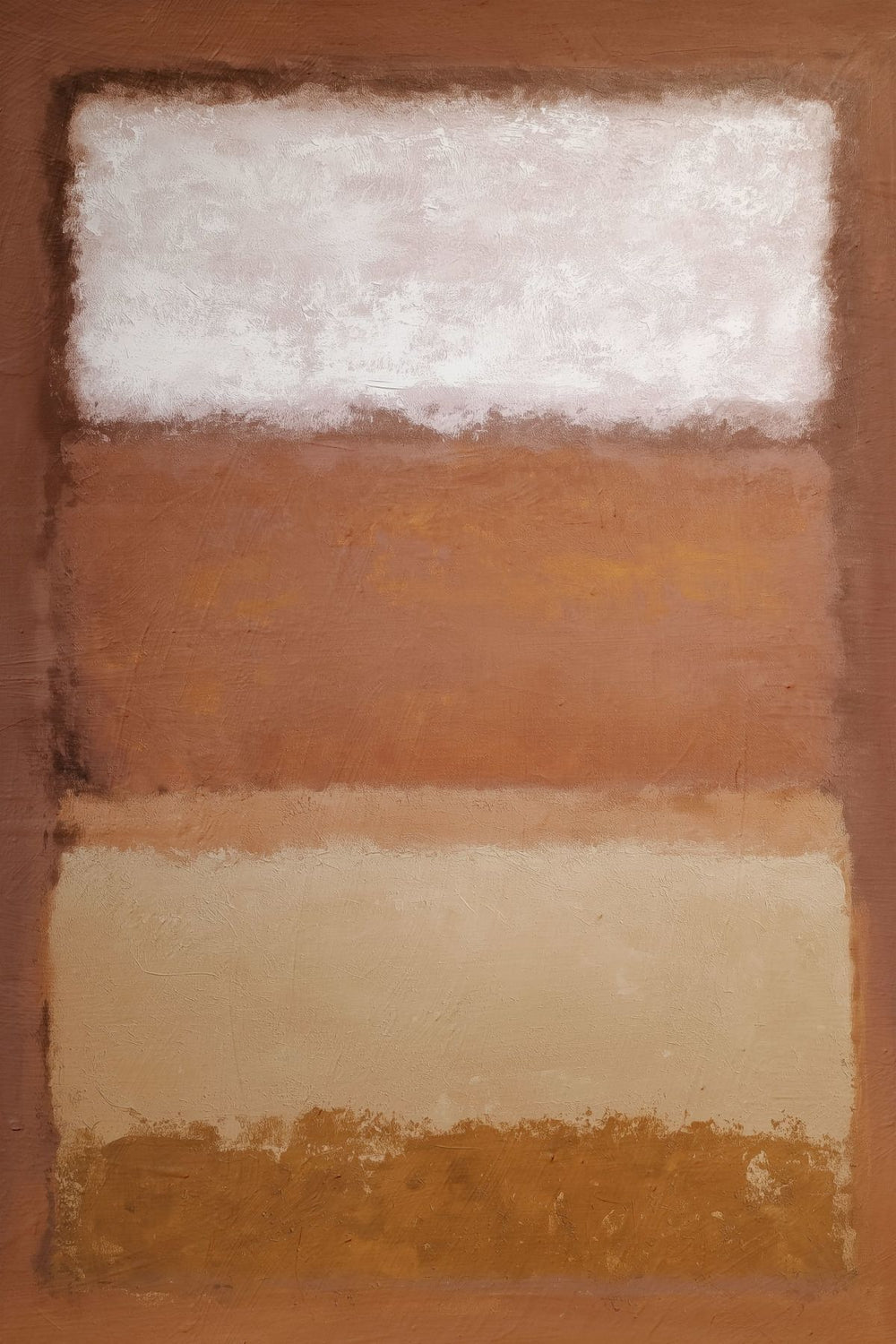 Earth Tone Banded Abstract Painting