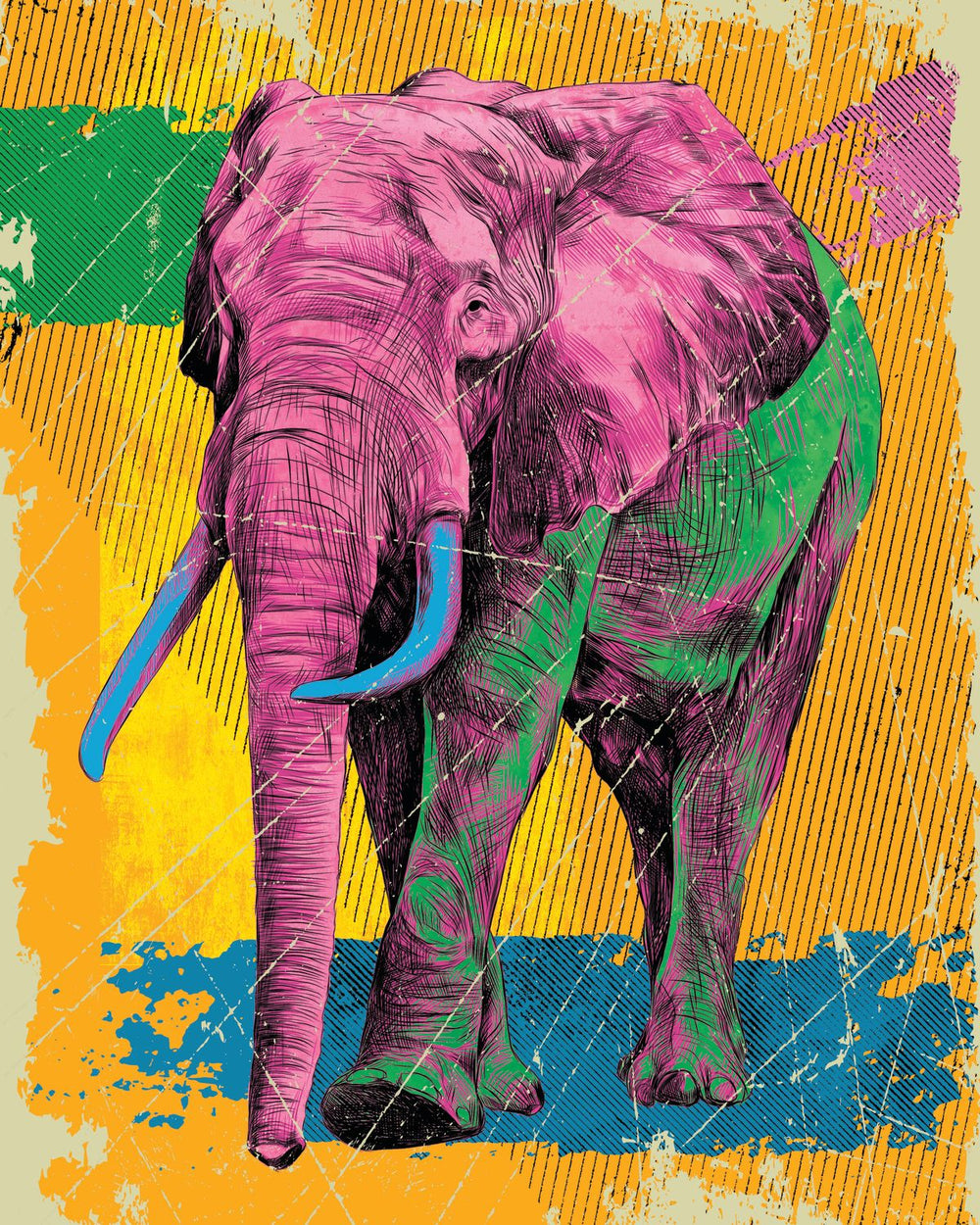 Retro Pop Elephant