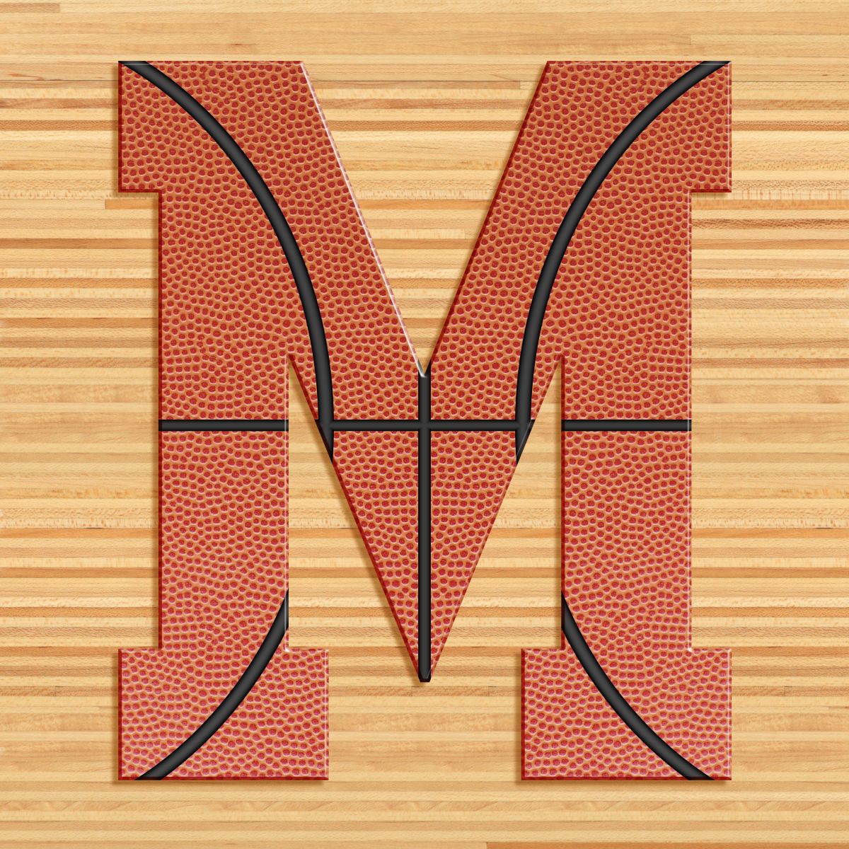 Basketball Letter M