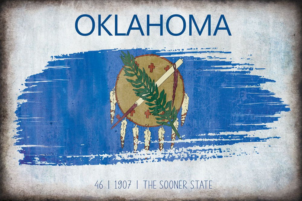 Oklahoma Flag Grunge