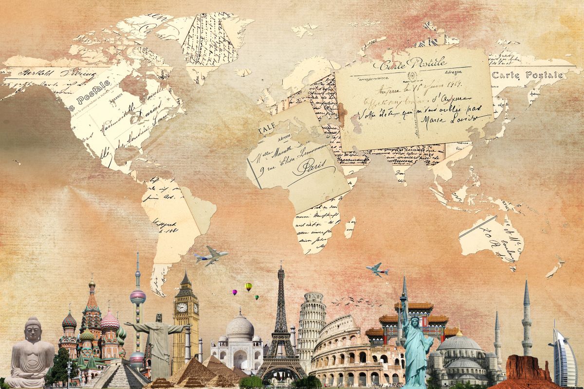 Map Postcard Background Postcard World Map – Pineapple Licensing