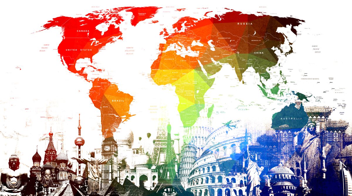 Rainbow World Map