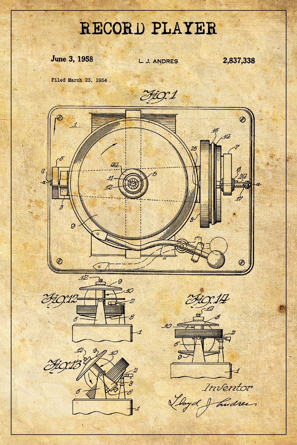 Record Player Patent