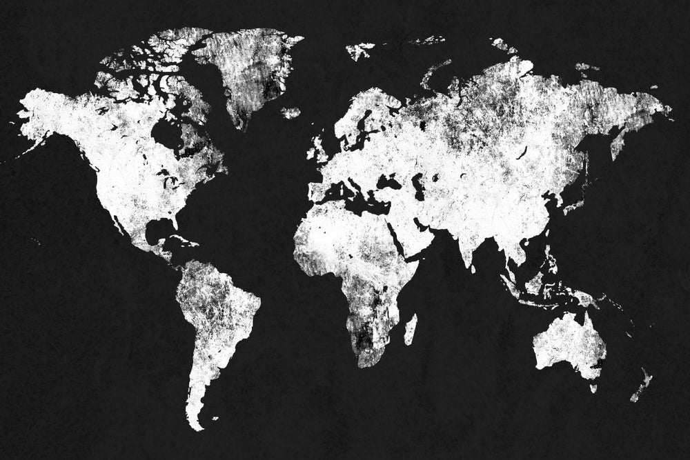 Black And White Map