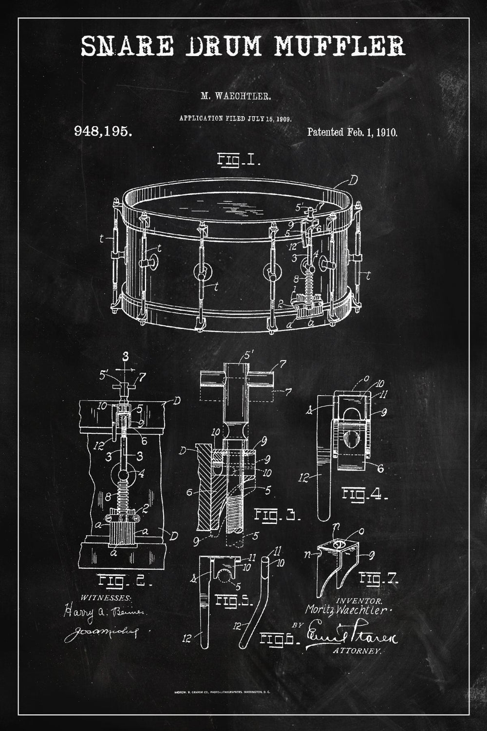 Snare Drum Muffler BW Patent