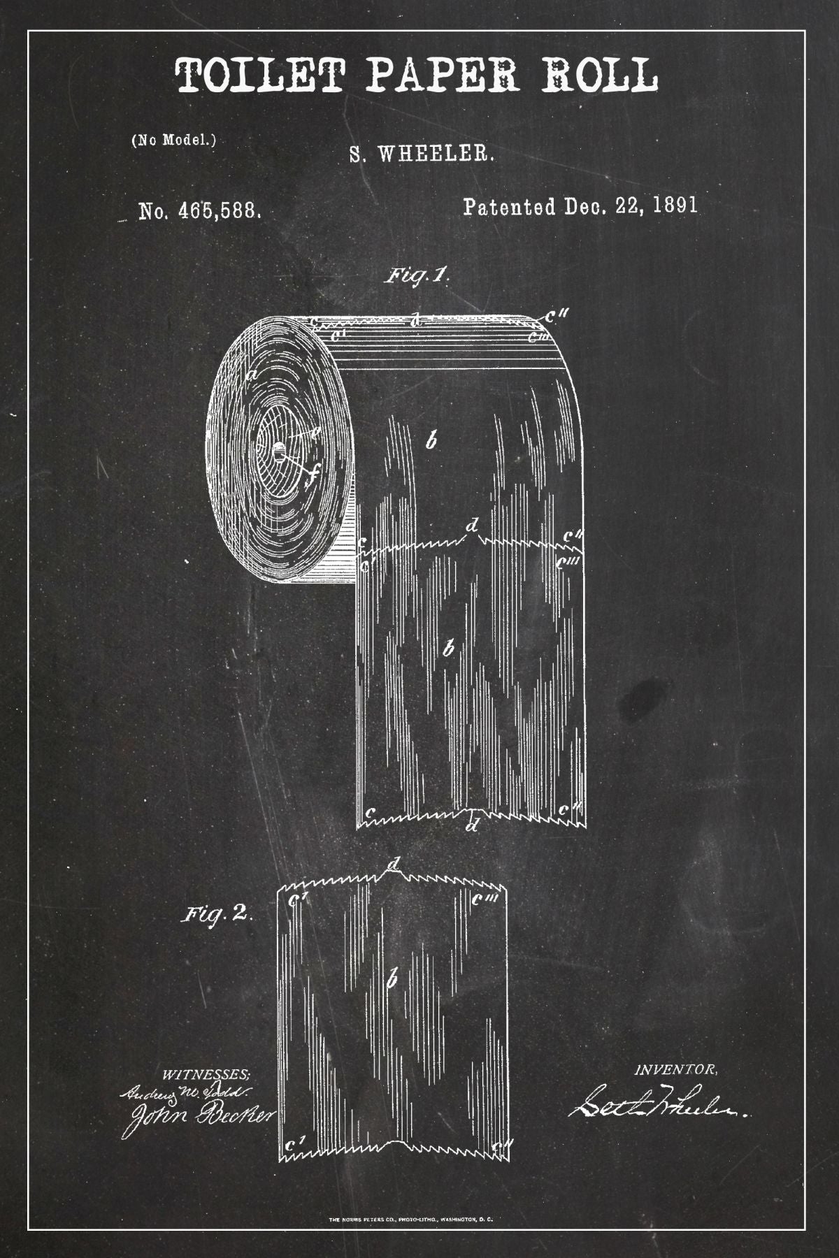 Toilet Paper Roll BW Patent