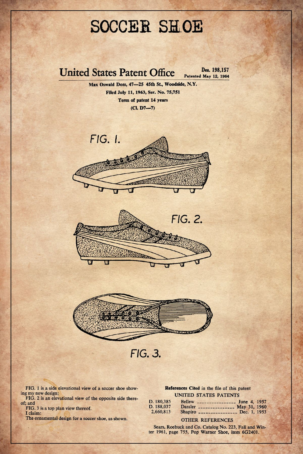 Soccer Shoe Patent