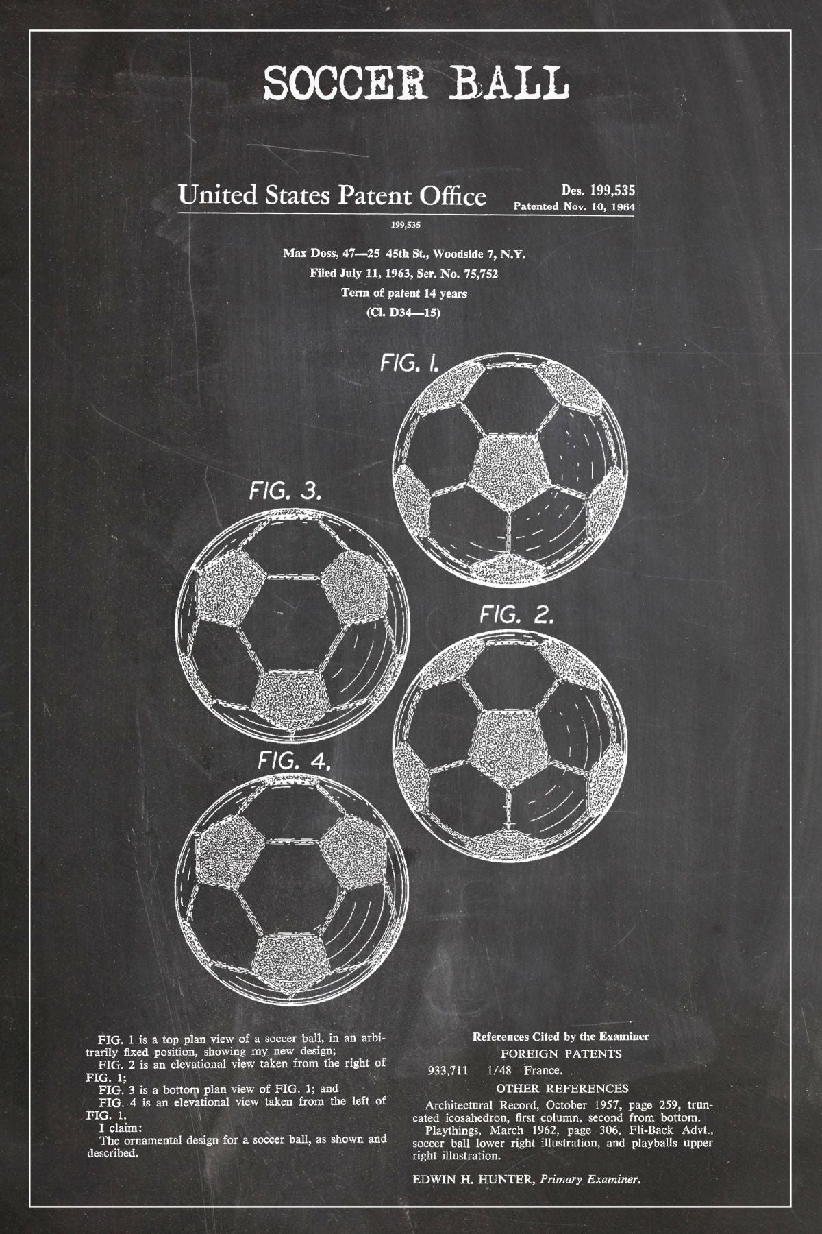 Soccer Ball Patent BW