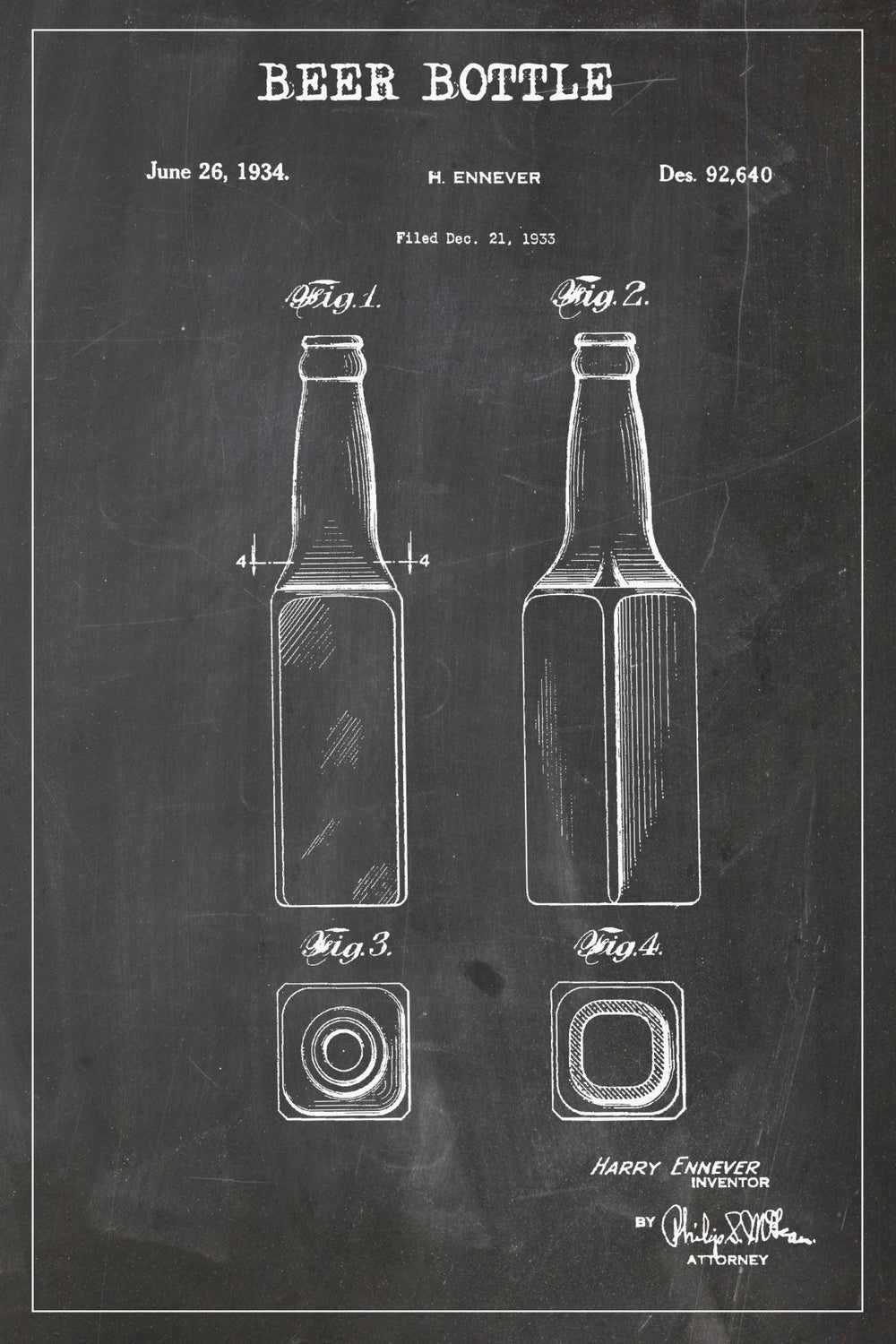 Beer Bottle BW Patent