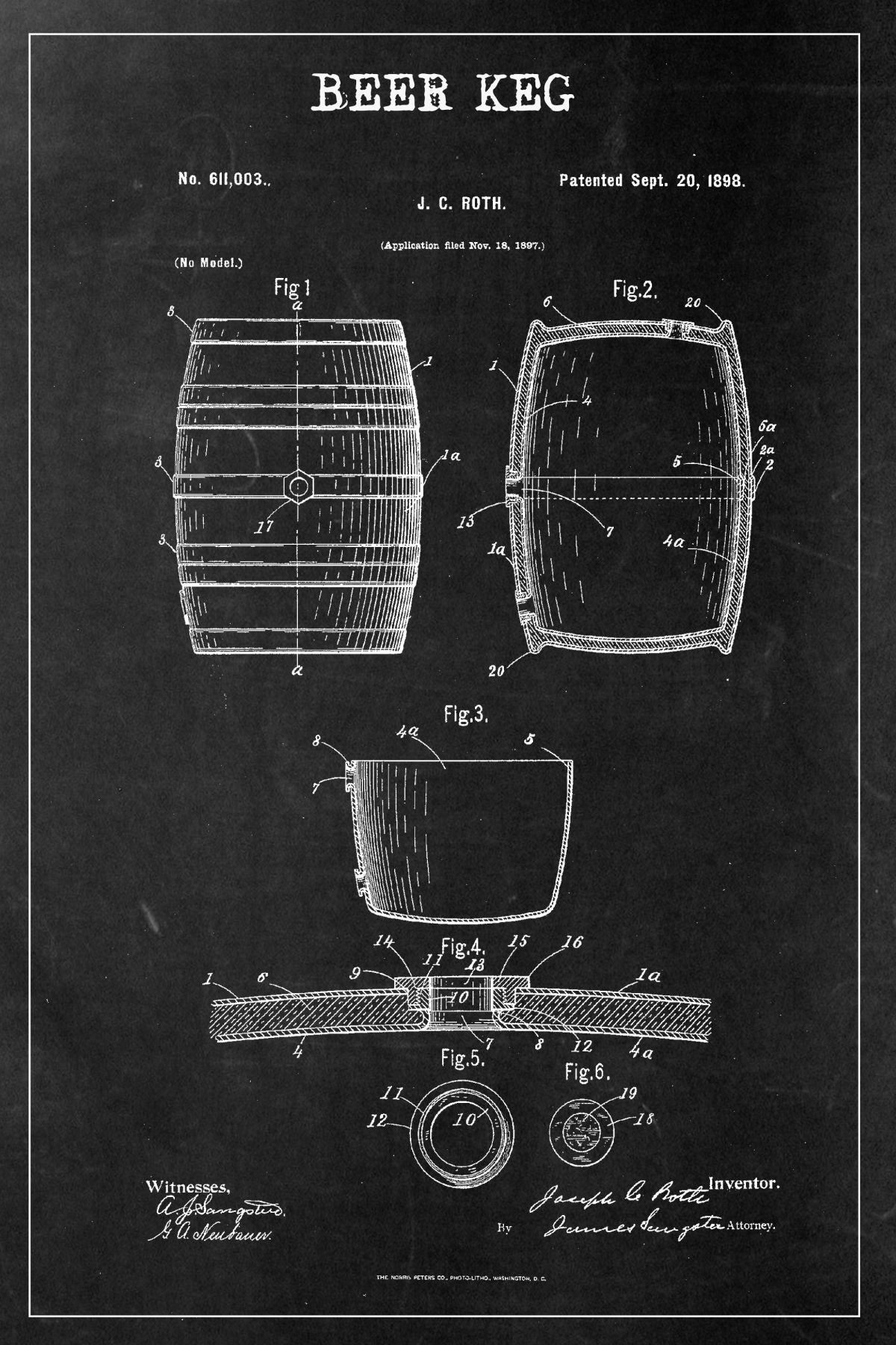 Beer Keg BW Patent