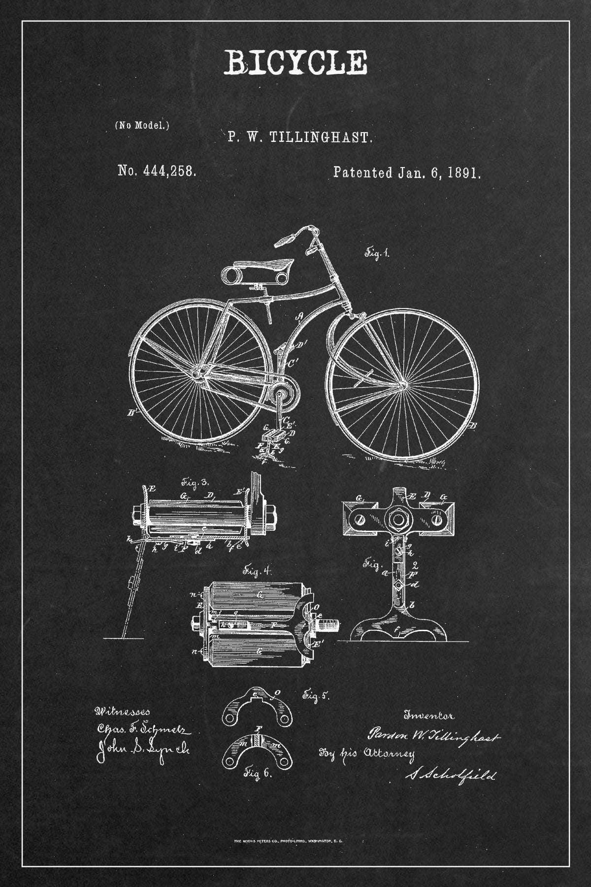 Vintage Bicycle BW Patent