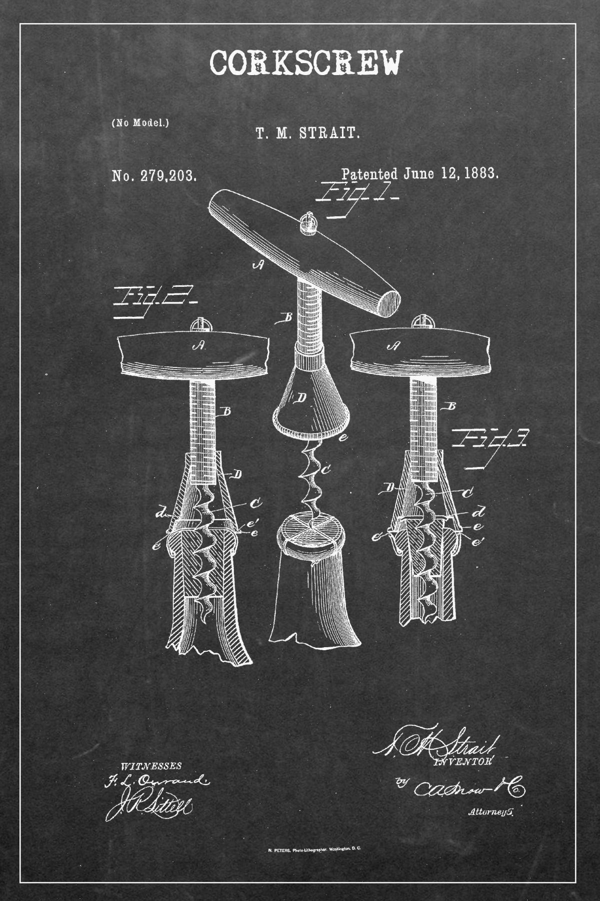 Cork Extractor Patent BW