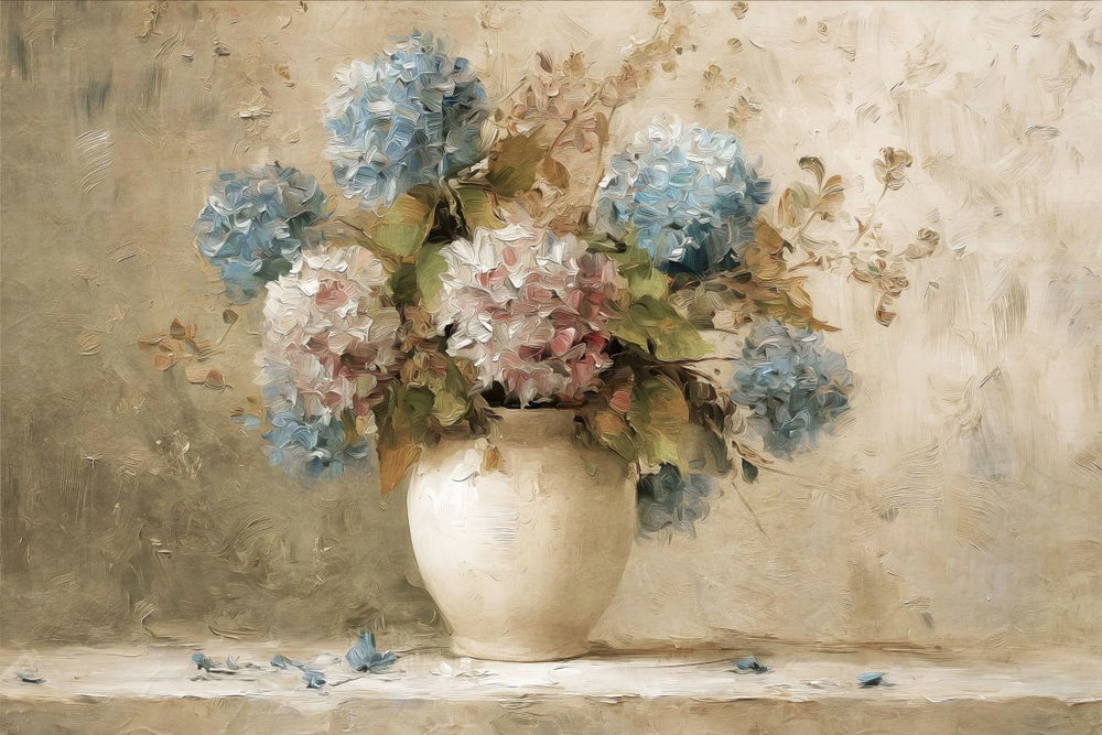 Pink And Blue Hydrangeas