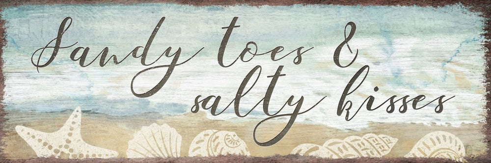Sandy Toes And Salty Kisses Sign Wall Art